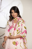 Pastel Pink Flip Collor Cotton Suit Set