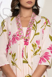 Pastel Pink Flip Collor Cotton Suit Set