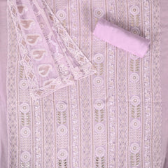 Pastel Pink Georgette Unstitched Salwar Suit