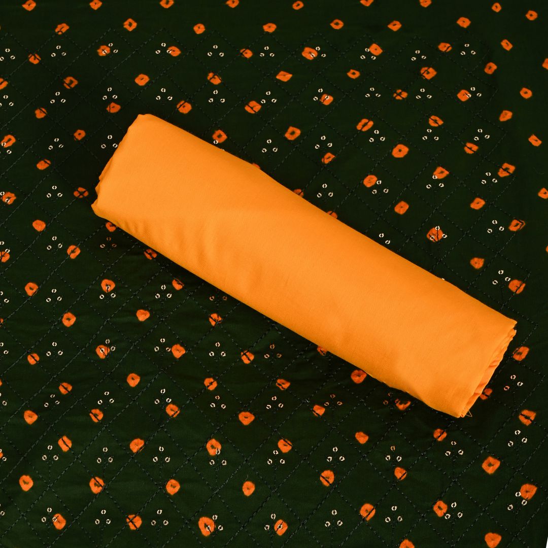 Pine Green Bhandej Suit Set