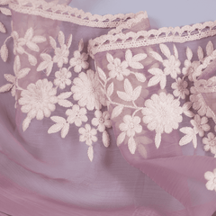 Pinkish Movv Chiffon Embroidery Suit Set