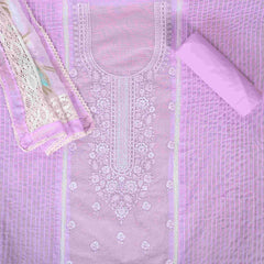 PreWinkle Pink Doriya Unstitched Suit Set