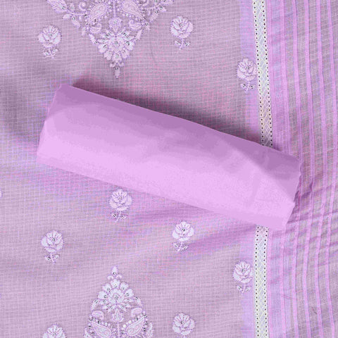 PreWinkle Pink Doriya Unstitched Suit Set