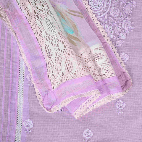 PreWinkle Pink Doriya Unstitched Suit Set