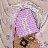 Purple Leheriya Cotton Unstitched Salwar Suit