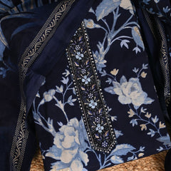 Resolution Blue Silk Suit Set