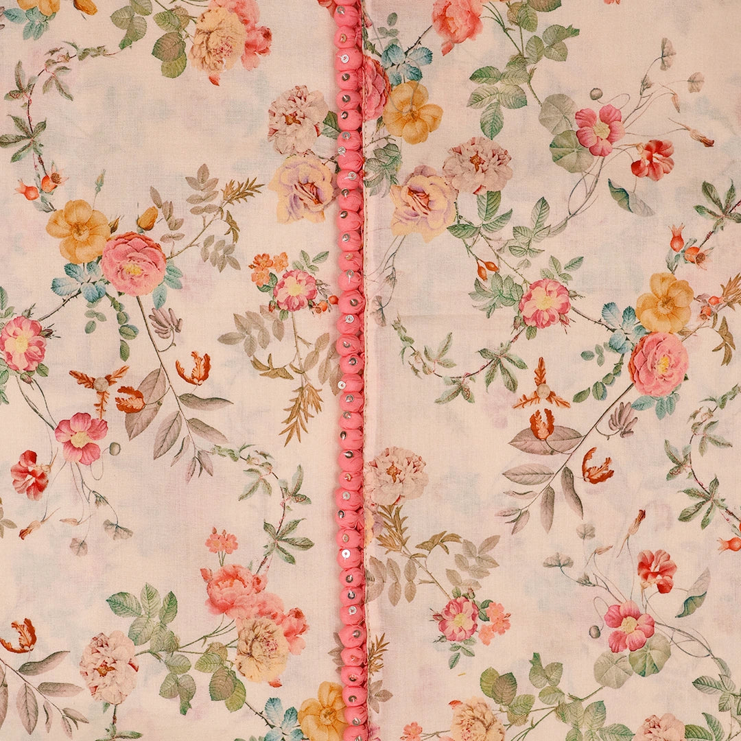 Soft Floral Cotton Unstitched Suit Set