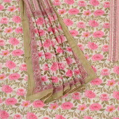 Soothing Floral Cotton Unstitched Salwar Suit