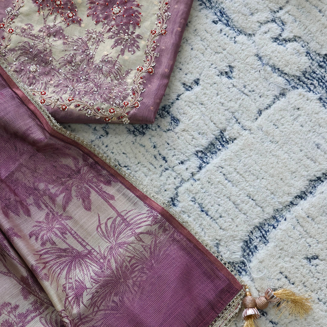 Soothing Tissue Silk Unstitched Suit Set