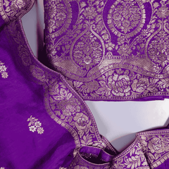 Strong Purple Bandhani Silk Unstitched Salwar Suit