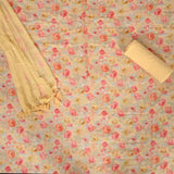 Sumnmer Yellow Linen Unstitched Salwar Suit