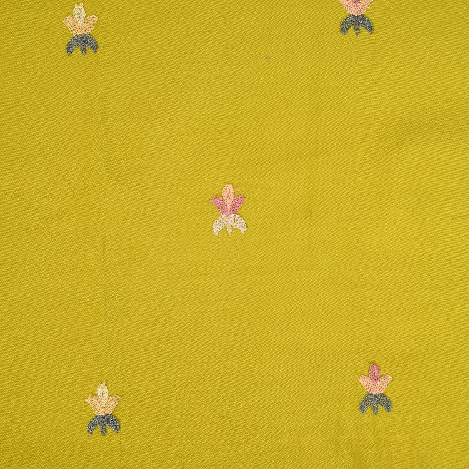 Sun Yellow Silk Suit Set
