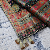 Super Black Placement Weaved Unstitched Suit Set