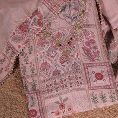 Tea Rose Pink Silk Suit Set