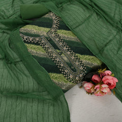 Tempting Green Leheriya Cotton Suit Set