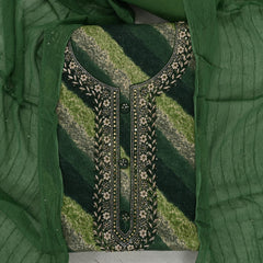 Tempting Green Leheriya Cotton Suit Set