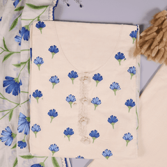 The Eye Cathy Brush Paint Embroidery Cotton Suit Set