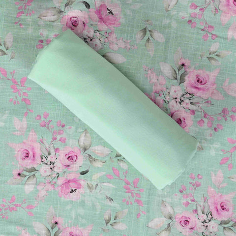 Turquoish Green Linen Suit Set