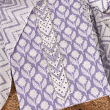 Visteria Lilac Cotton Unstitched Salwar Suit