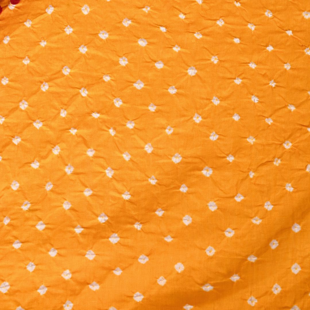 Yellow Red Phulkari Dupatta Suit Set