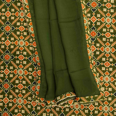 Patola Mehandi Cotton Suit Set - Mayurika
