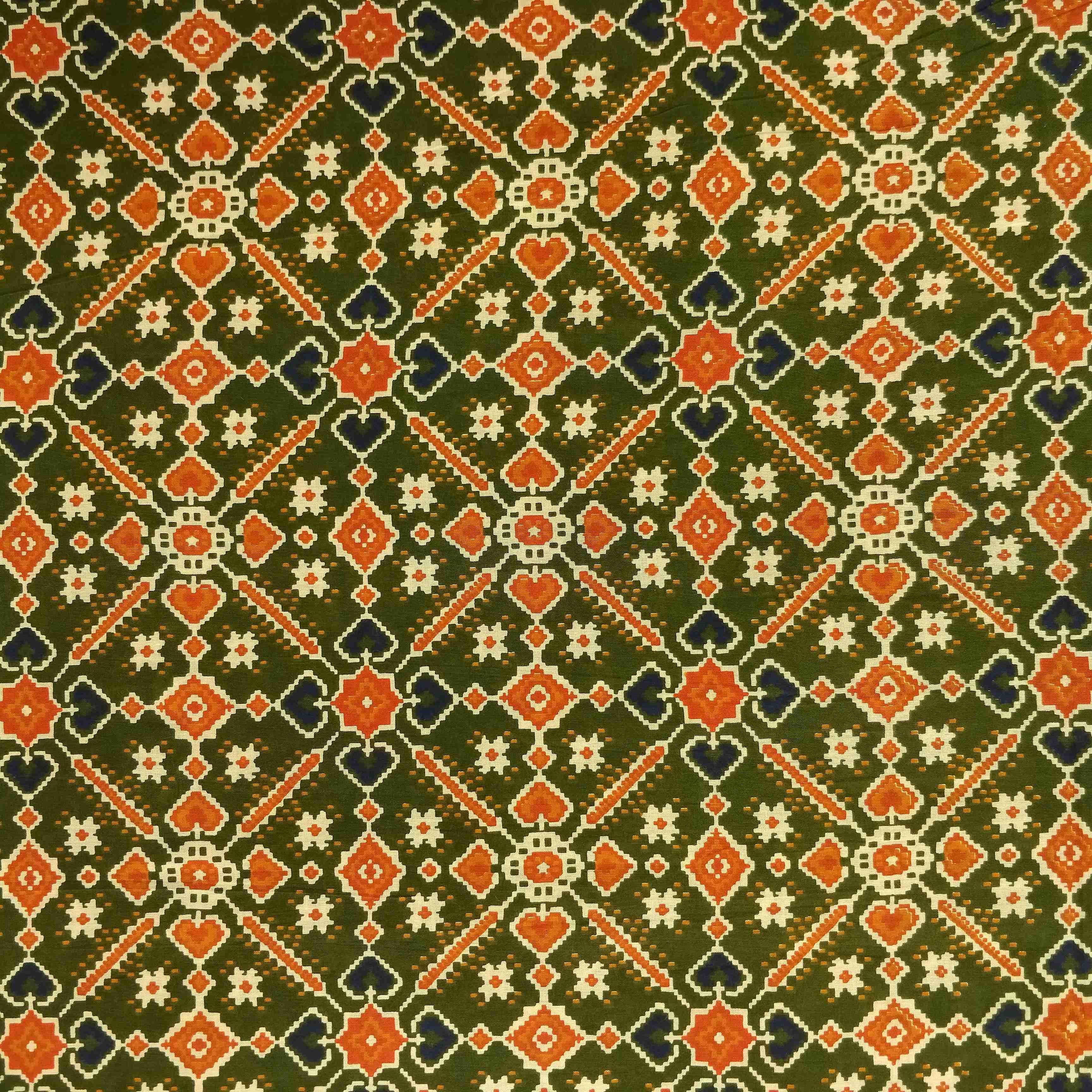 Patola Mehandi Cotton Suit Set - Mayurika