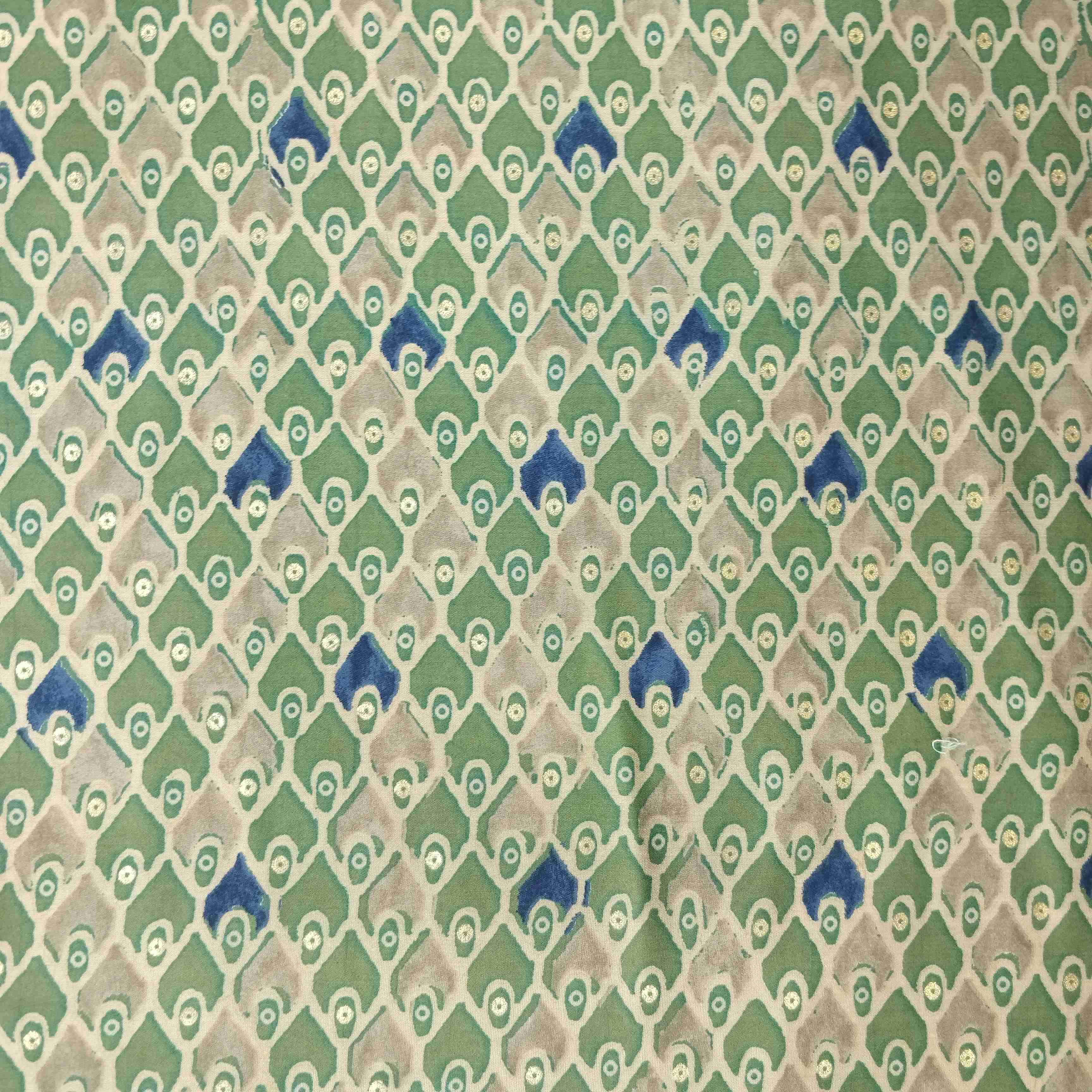 Green Grey Unstitched Muslin Unstitched Salwar Suit