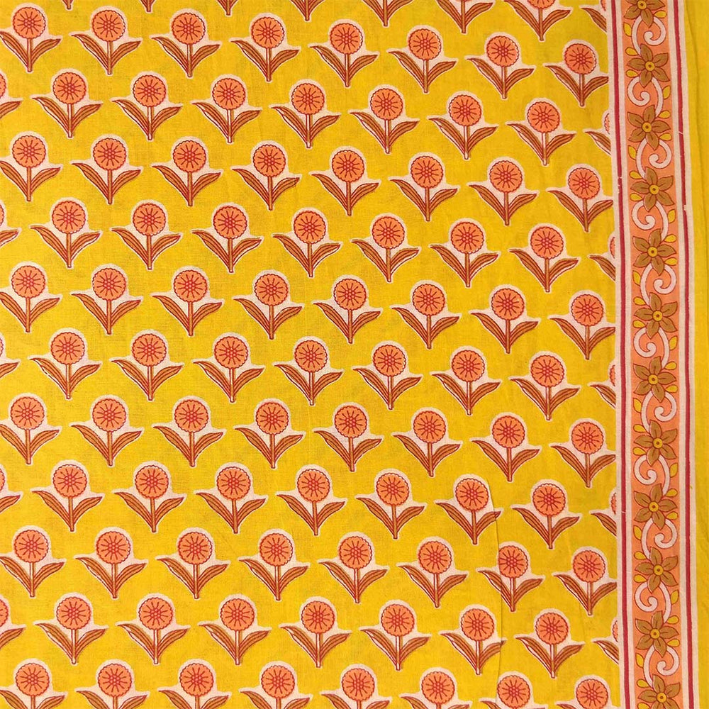 Lily Honey Unstitched Cotton Salwar Suit With Malmal Dupatta