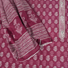 Onion Pink Unstitched Cotton Unstitched Salwar Suit