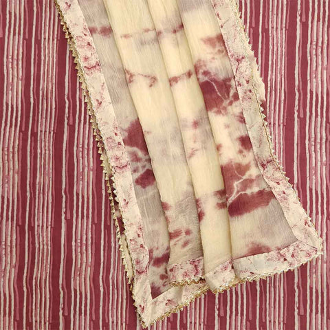 Rustic Bar Unstitched Cotton Rajasthani Salwar Suit With Chiffon Dupatta